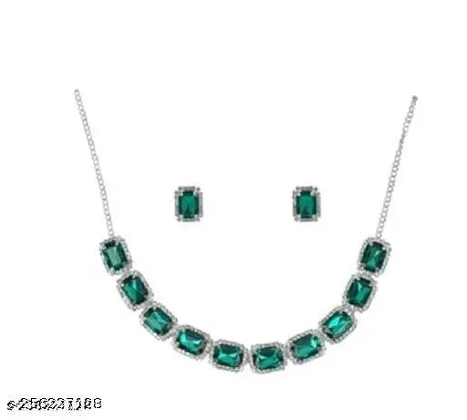 Anuttam's Kundan & Crystal Choker Necklace Set for Women