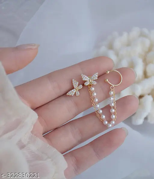 Korean Style Butterfly Earrings – Chic & charming.