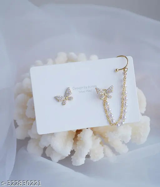 Korean Style Butterfly Earrings – Chic & charming.