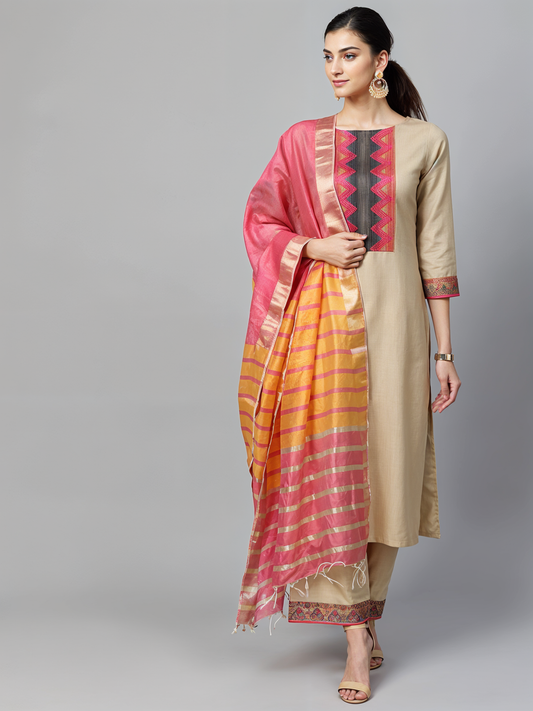 Ivory Elegance Straight-Cut Suit Set