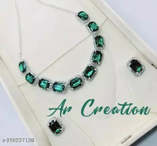 Anuttam's Kundan & Crystal Choker Necklace Set for Women