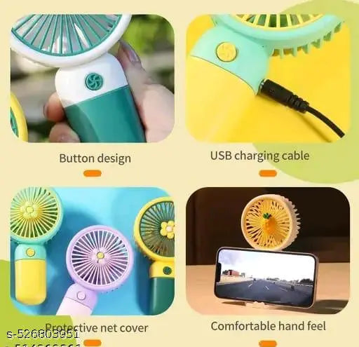 Portable USB Fan Set of 2 – Rechargeable, Handy, Compact