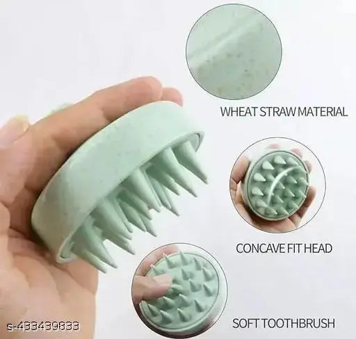 Scalp Massager Brush – Hair & Head Massager for Hair Growth, Shampoo & Wash Brush (Marble Green)